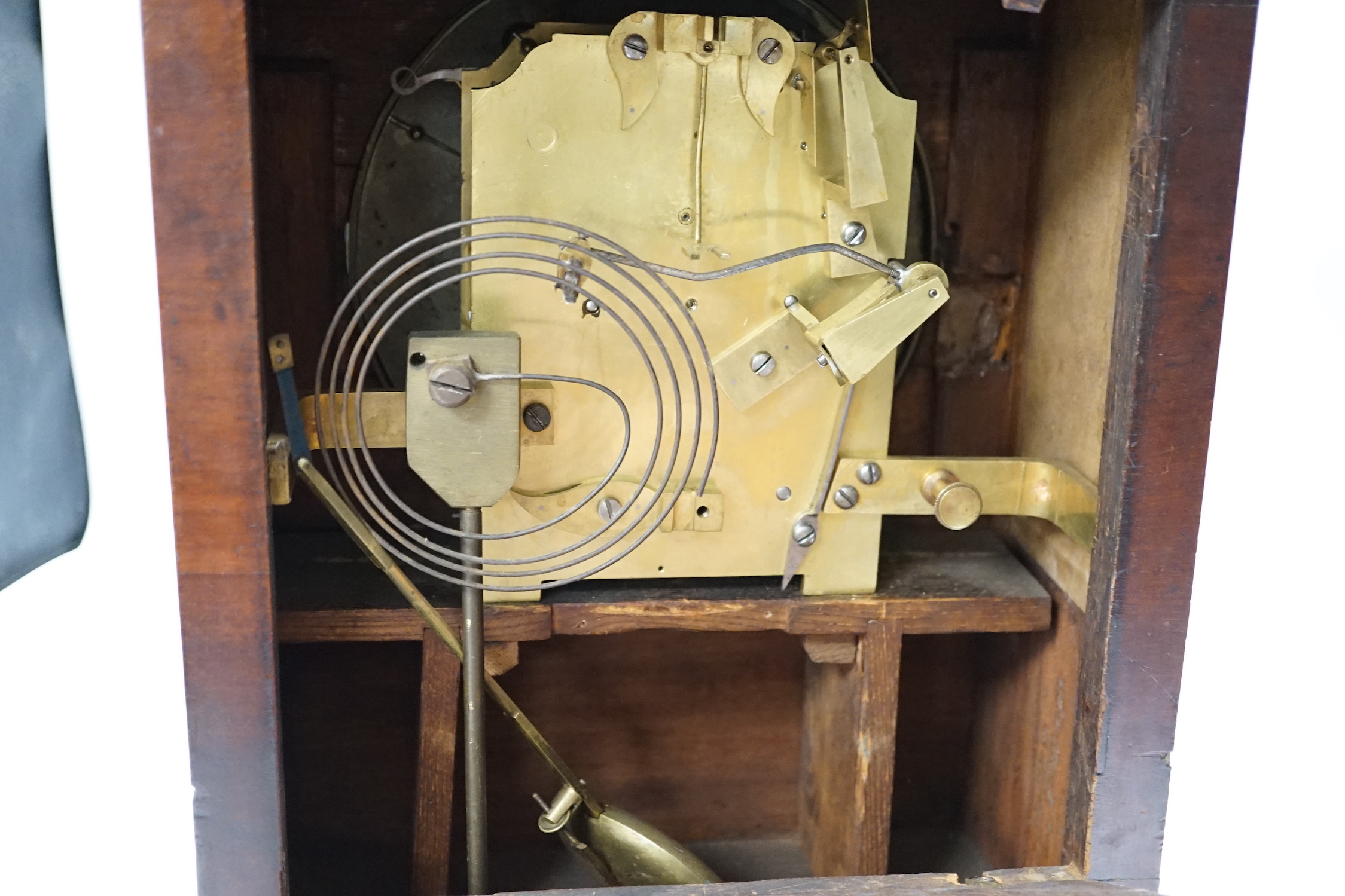 A George IV twin fusee mahogany bracket clock, 40cm